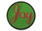 Joy Cursive Text Multi-Color Embroidered Iron-On or Hook & Loop Patch Applique